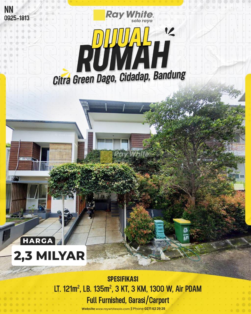 Rumah Modern Full Furnish di CitraGreen Dago, Bandung Utara