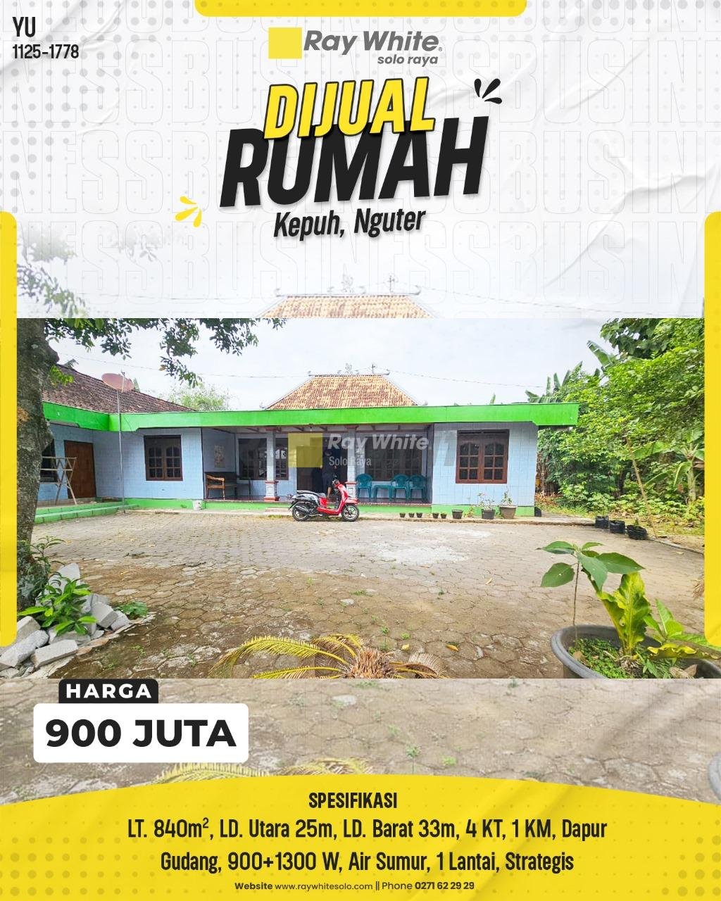 Rumah Joglo Limasan Halaman Sangat Luas (840m²) di Kepuh, Nguter Sukoharjo