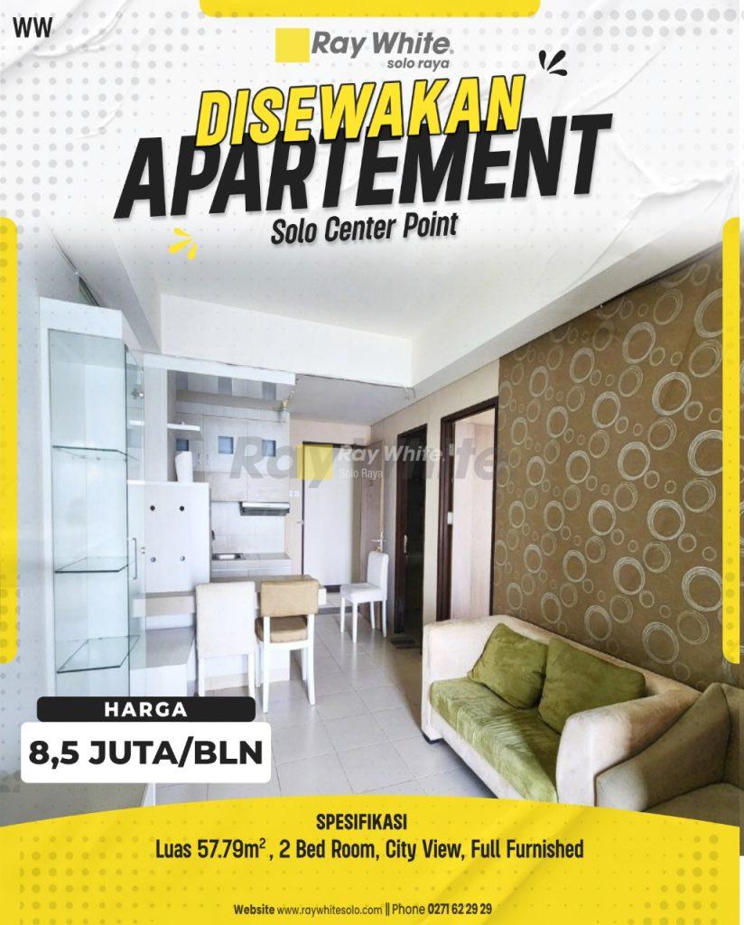 Apartemen Tipe 2BR Full Furnished (City View) di Solo Center Point, Purwosari