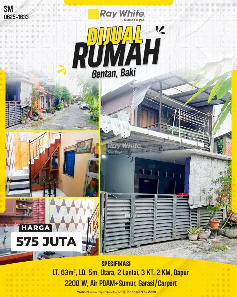 Rumah 2 Lantai Murah Strategis di Gentan Dekat Luwes