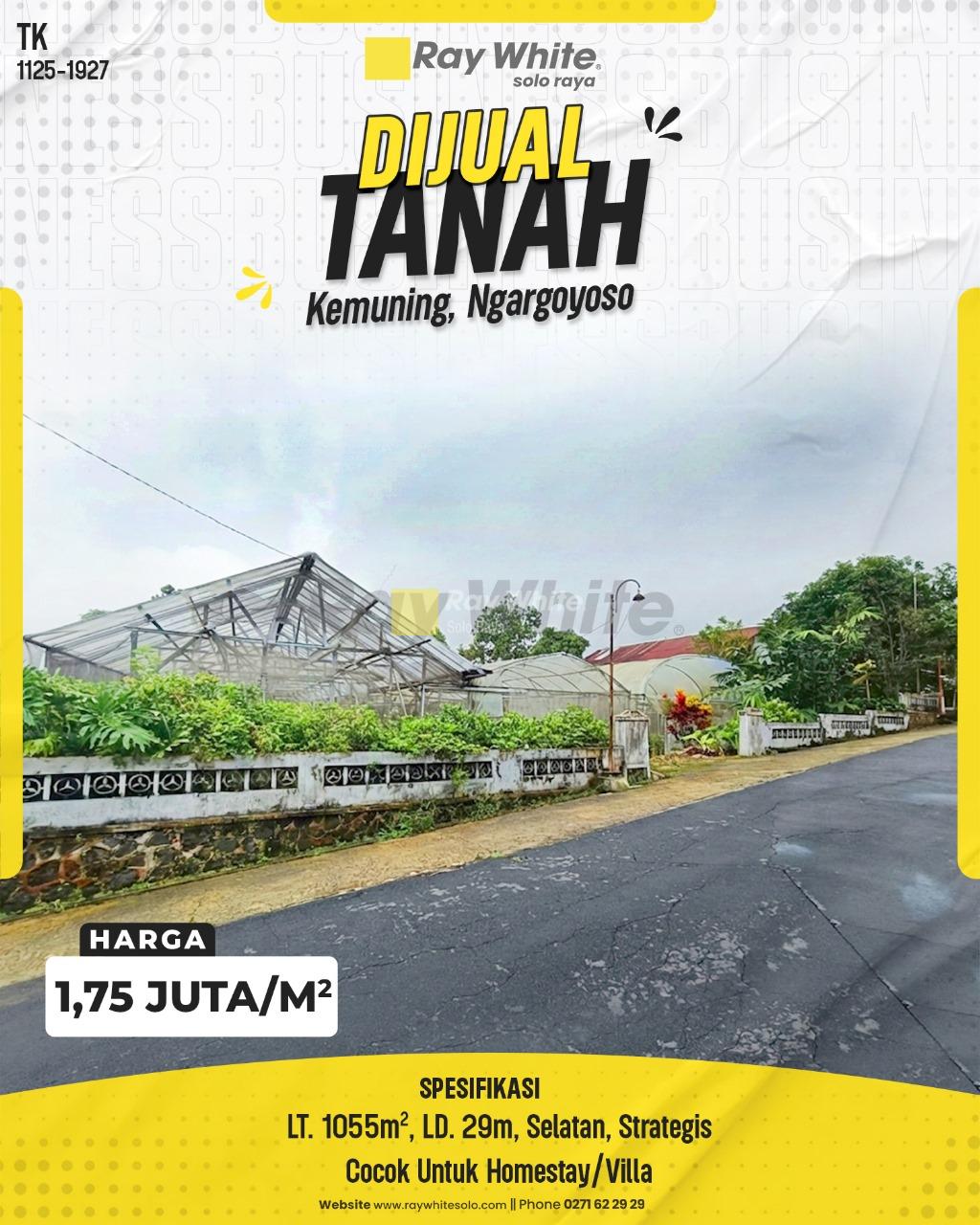 Tanah Strategis Cocok untuk Villa di Kemuning Ngargoyoso Karanganyar