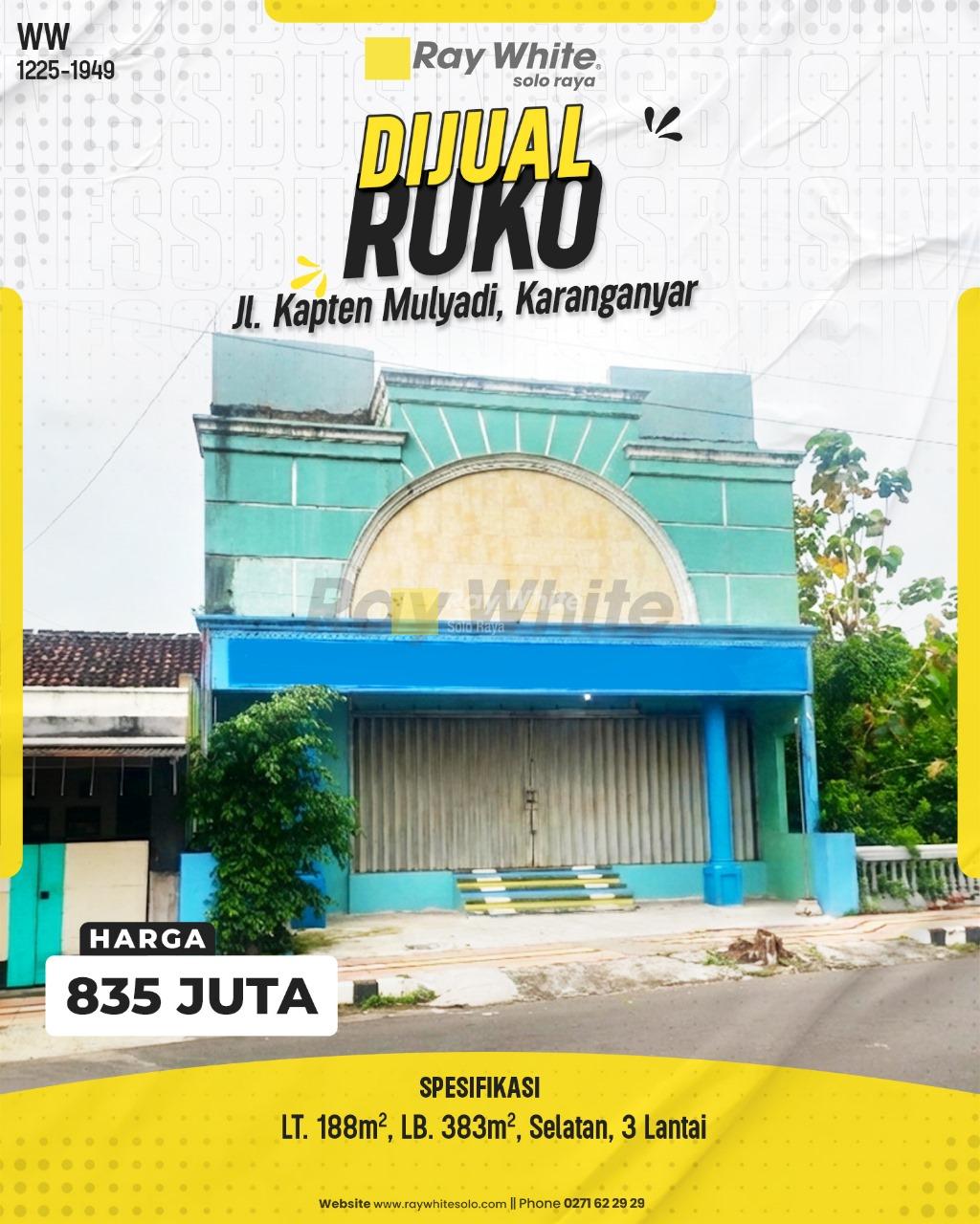 Ruko Murah 3 Lantai Luas di Pusat Kota Karanganyar