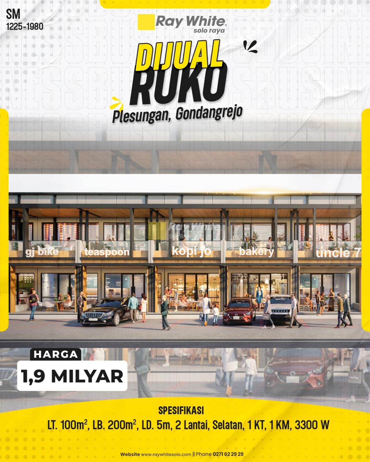Ruko Premium Nol Jalan Ring Road di Kawasan Mandiri Solo Urbana City