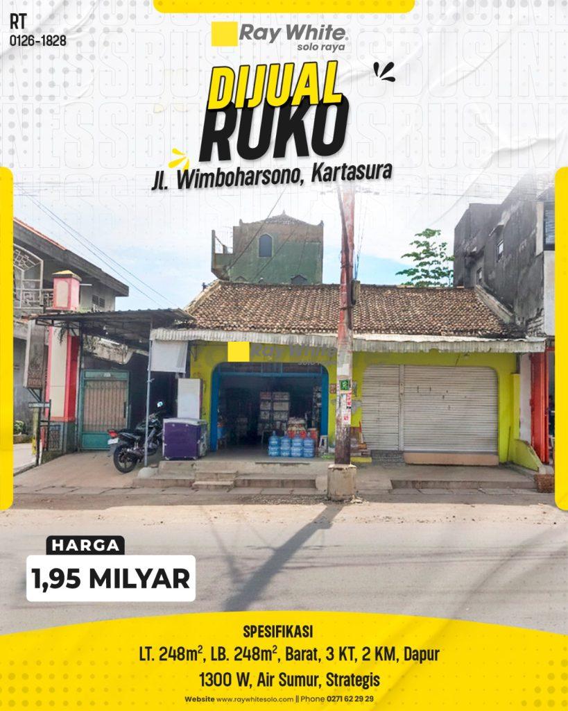 Peluang Bisnis Fleksibel! Ruko Strategis di Jalan Wimboharsono Kartasura