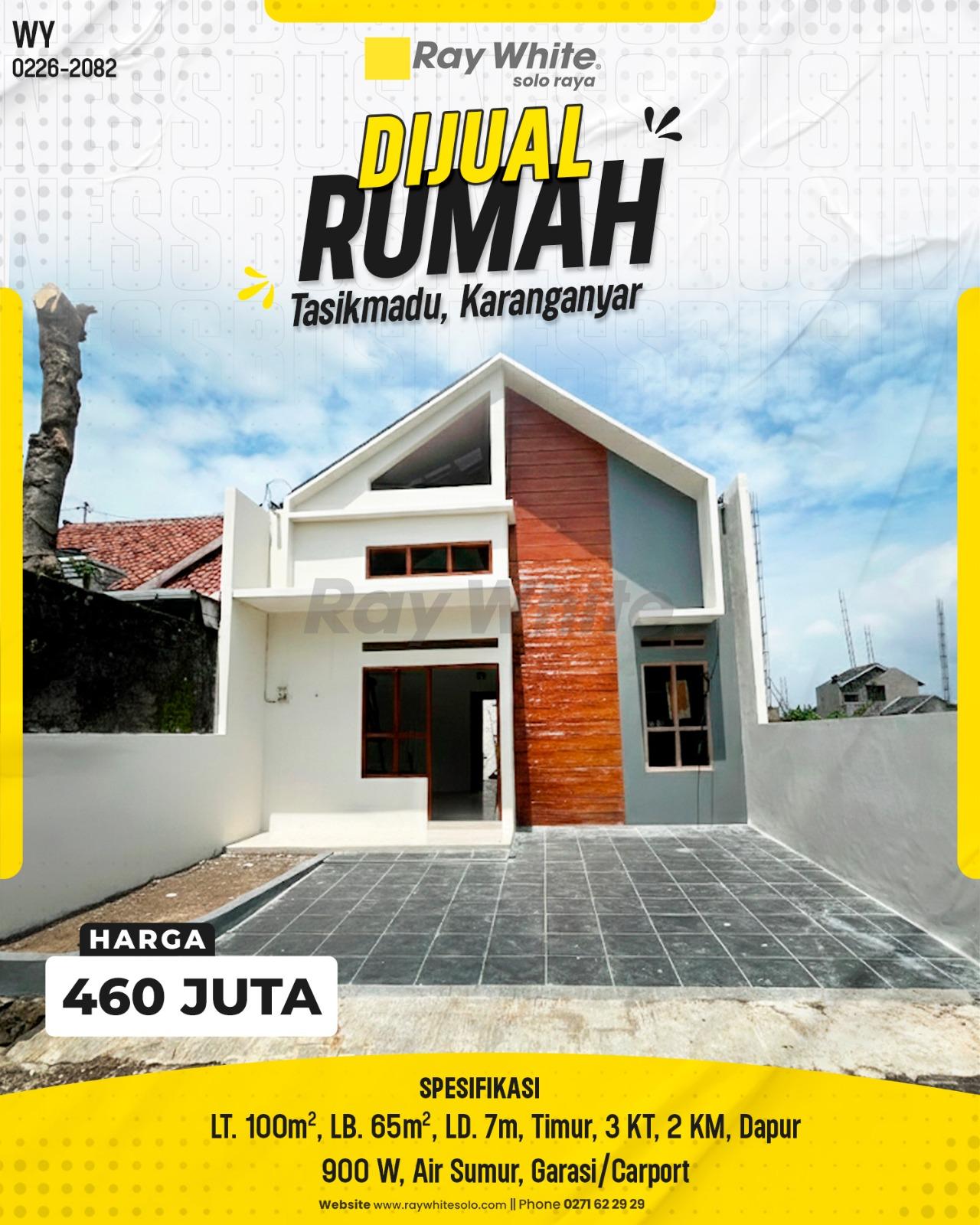 Dijual Rumah Modern Estetik 3 Kamar Tidur di Tasikmadu Karanganyar