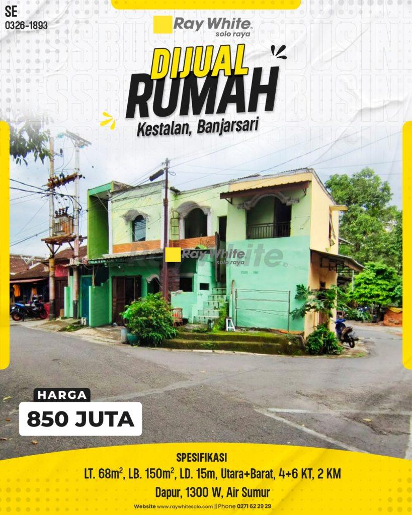 Rumah Hook Strategis di Kestalan Banjarsari, Pusat Kota Solo