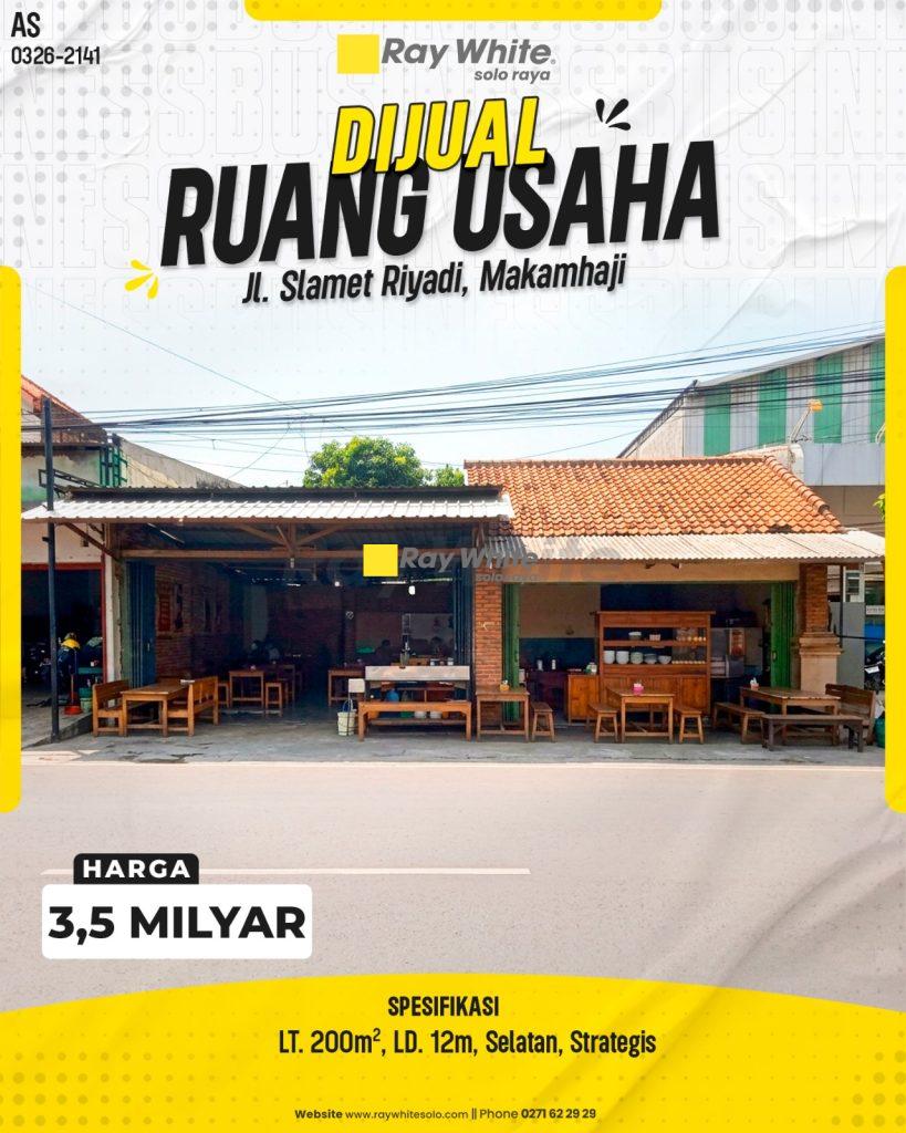 Ruang Usaha Strategis Mainroad Jl. Slamet Riyadi Makamhaji Kartasura