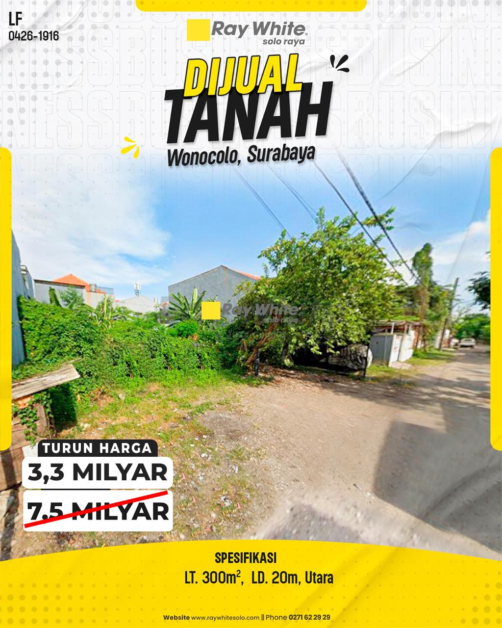 Lahan Strategis 300 m² di Siwalankerto Surabaya, Lebar Depan 20m Ideal untuk Kost Eksklusif atau Kantor