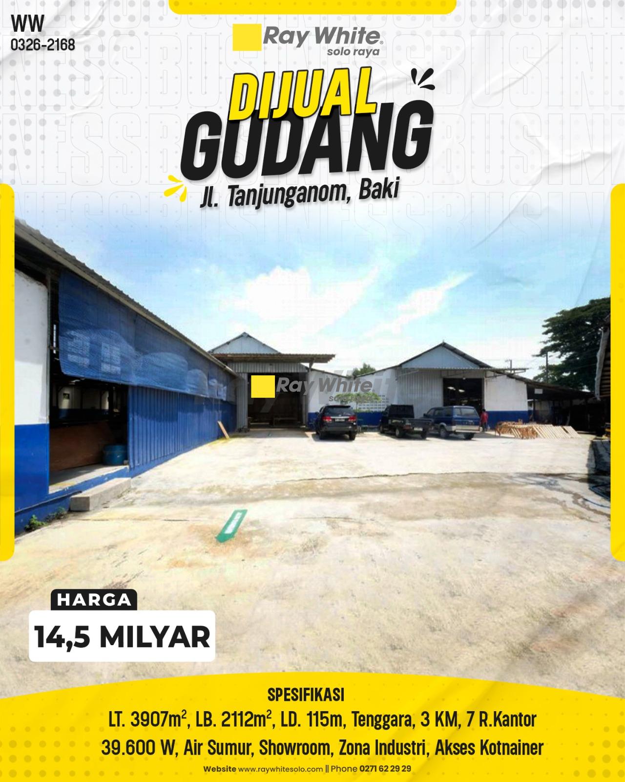 Gudang Industrial Masif di Jl. Tanjunganom Baki, Akses Kontainer & Fasilitas Showroom Eksklusif