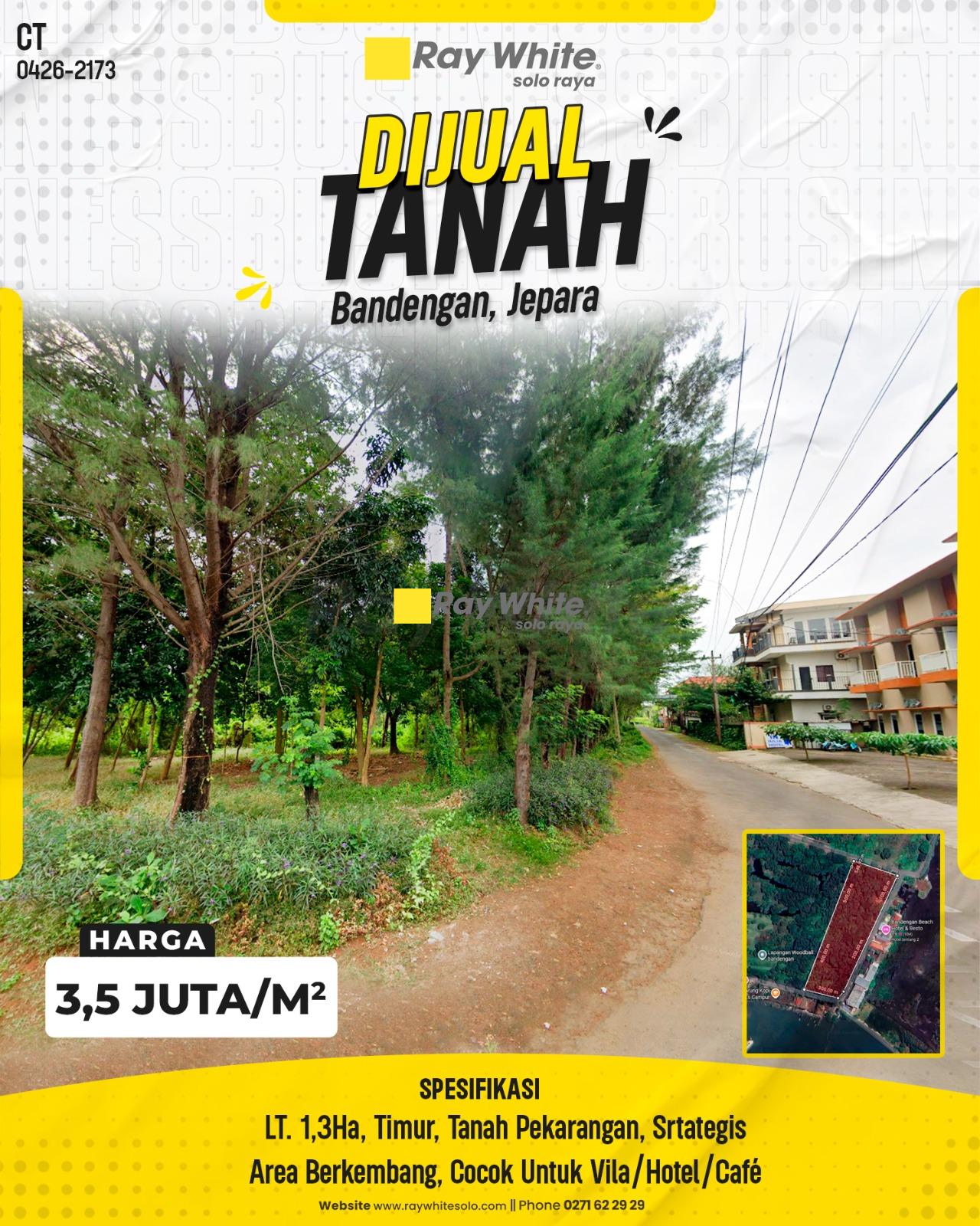 Lahan Premium 1,3 Hektar di Bibir Pantai Bandengan Jepara, Lokasi Emas untuk Hotel & Resort