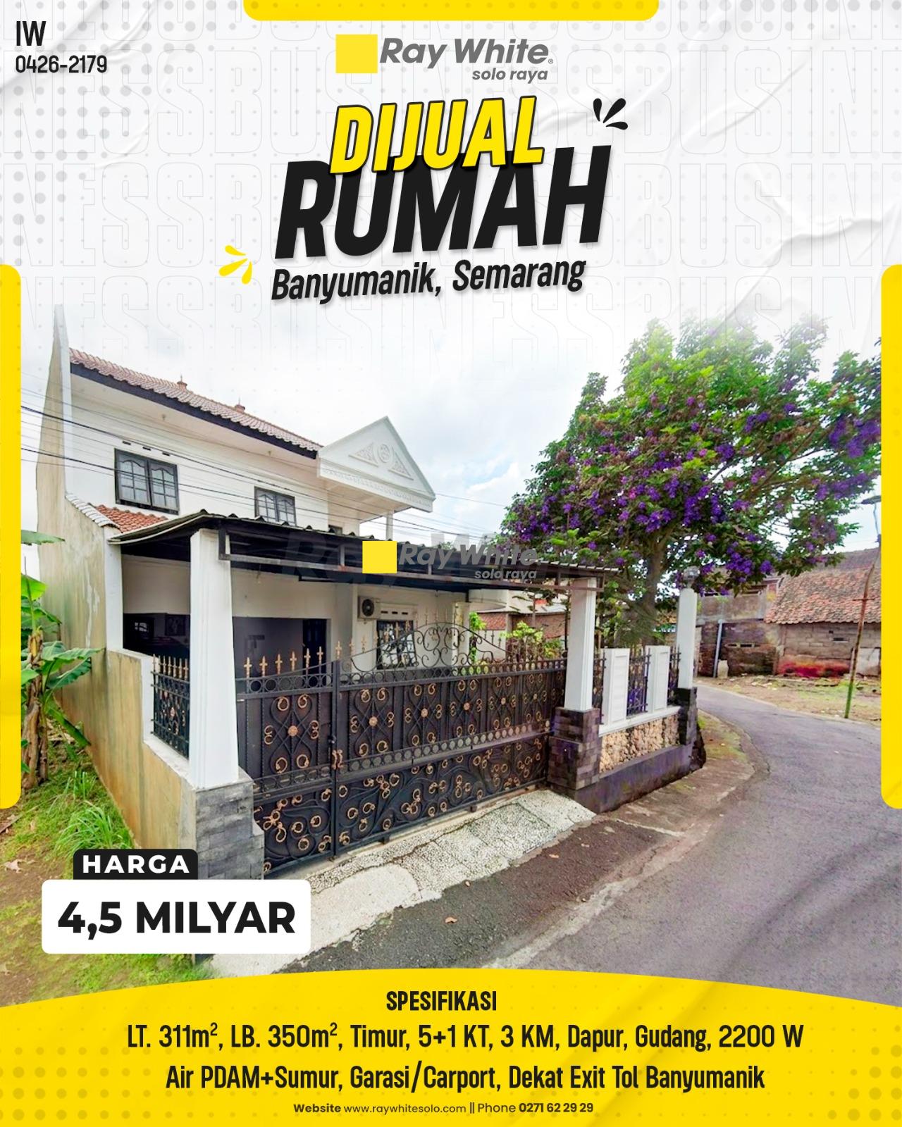 Rumah Mewah 2 Lantai Strategis di Banyumanik Semarang, Hunian Eksklusif Selangkah ke Exit Tol