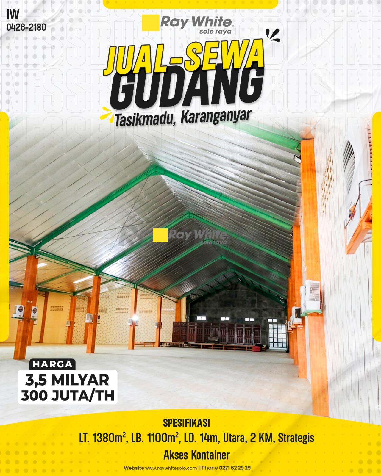 Jual/Sewa Gudang Strategis di Tasikmadu Karanganyar, Akses Kontainer & Struktur Bangunan Kokoh