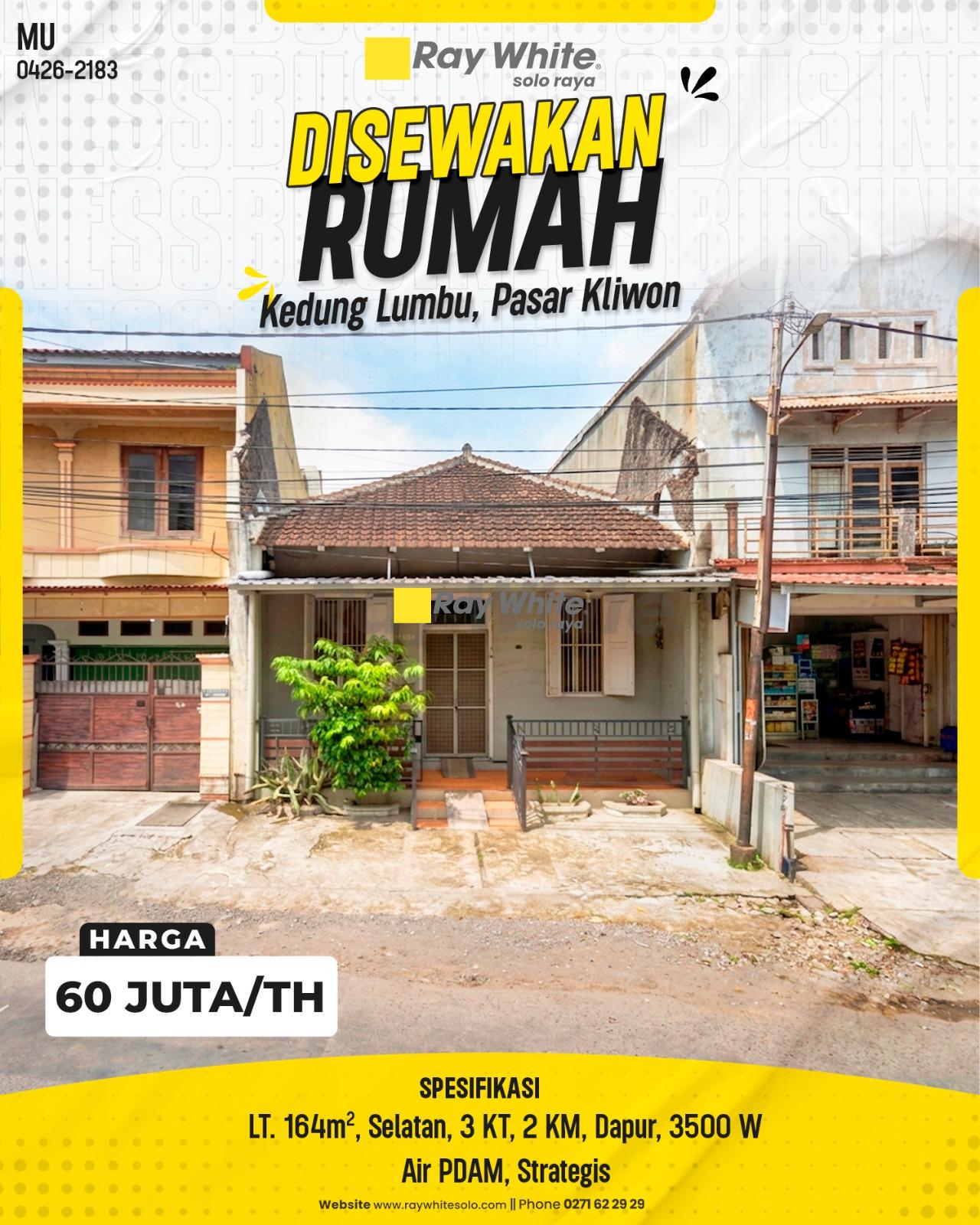 Sewa Rumah Strategis Jl. Untung Suropati Pasar Kliwon, Lokasi Emas Pusat Bisnis & Budaya Solo