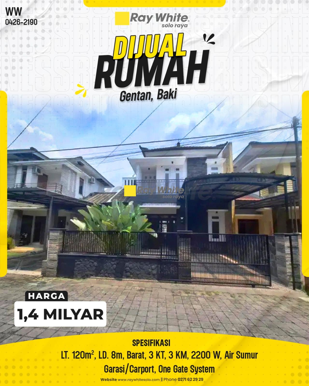 Rumah Mewah 2 Lantai di Puri Asri Pratama Gentan, Hunian Eksklusif One Gate System Dekat Solo Baru