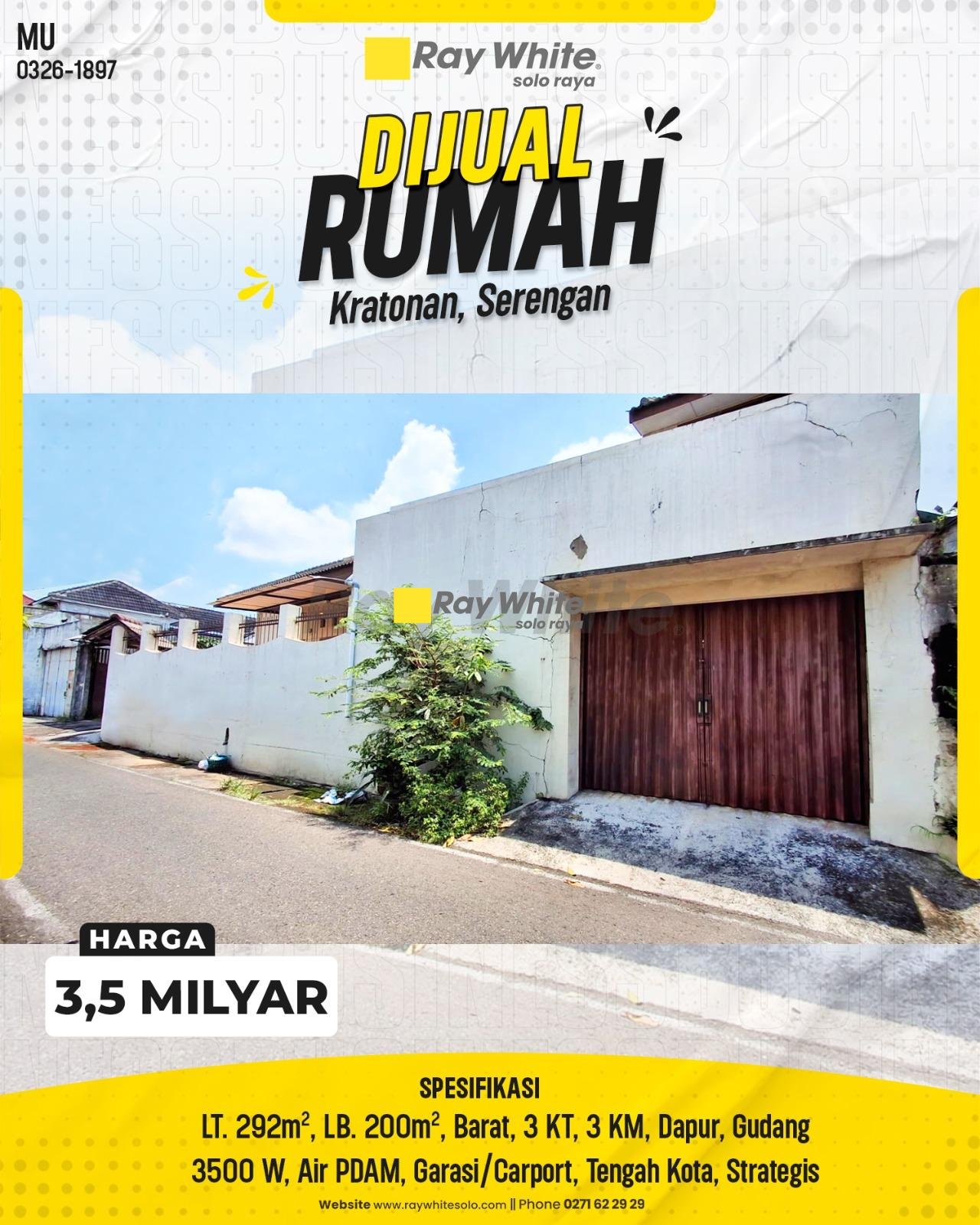 Rumah Luas Strategis di Kratonan Serengan, Jantung Budaya & Bisnis Kota Solo