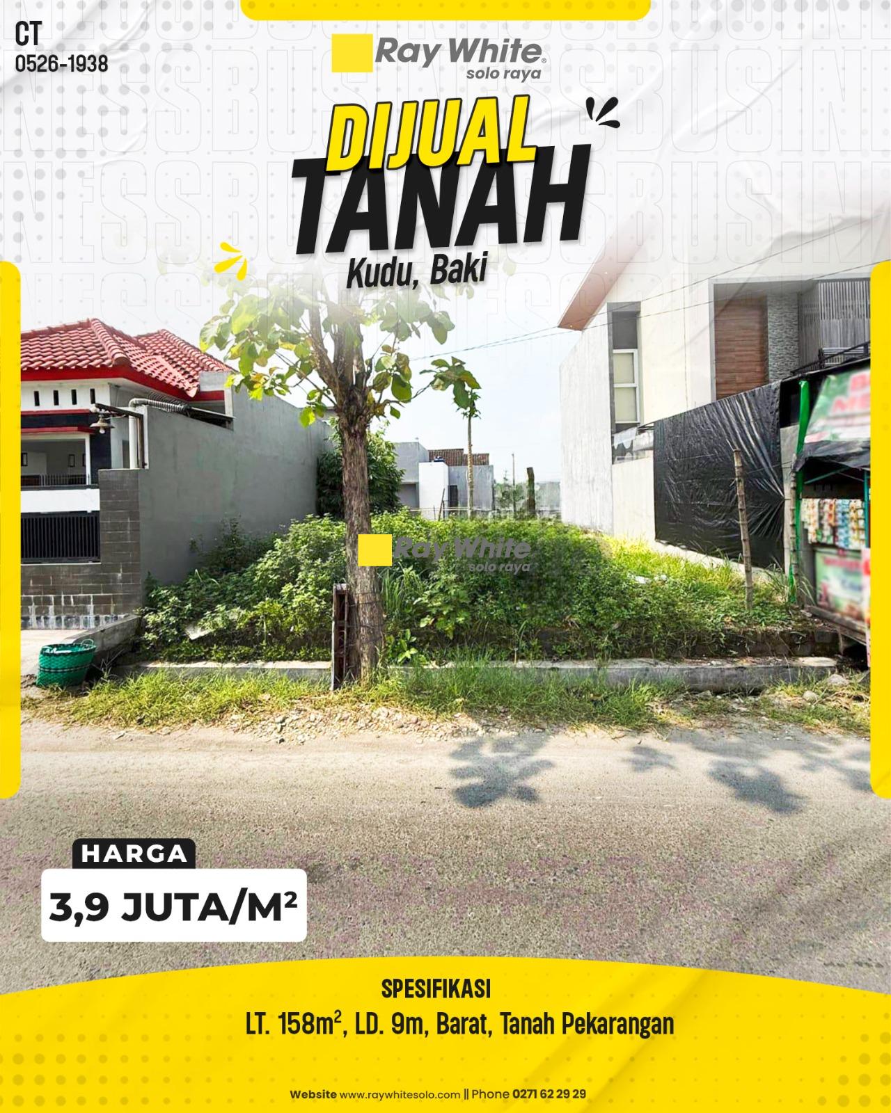 Tanah Kavling Siap Bangun di Kudu Baki Sukoharjo Dekat Solo Baru Murah