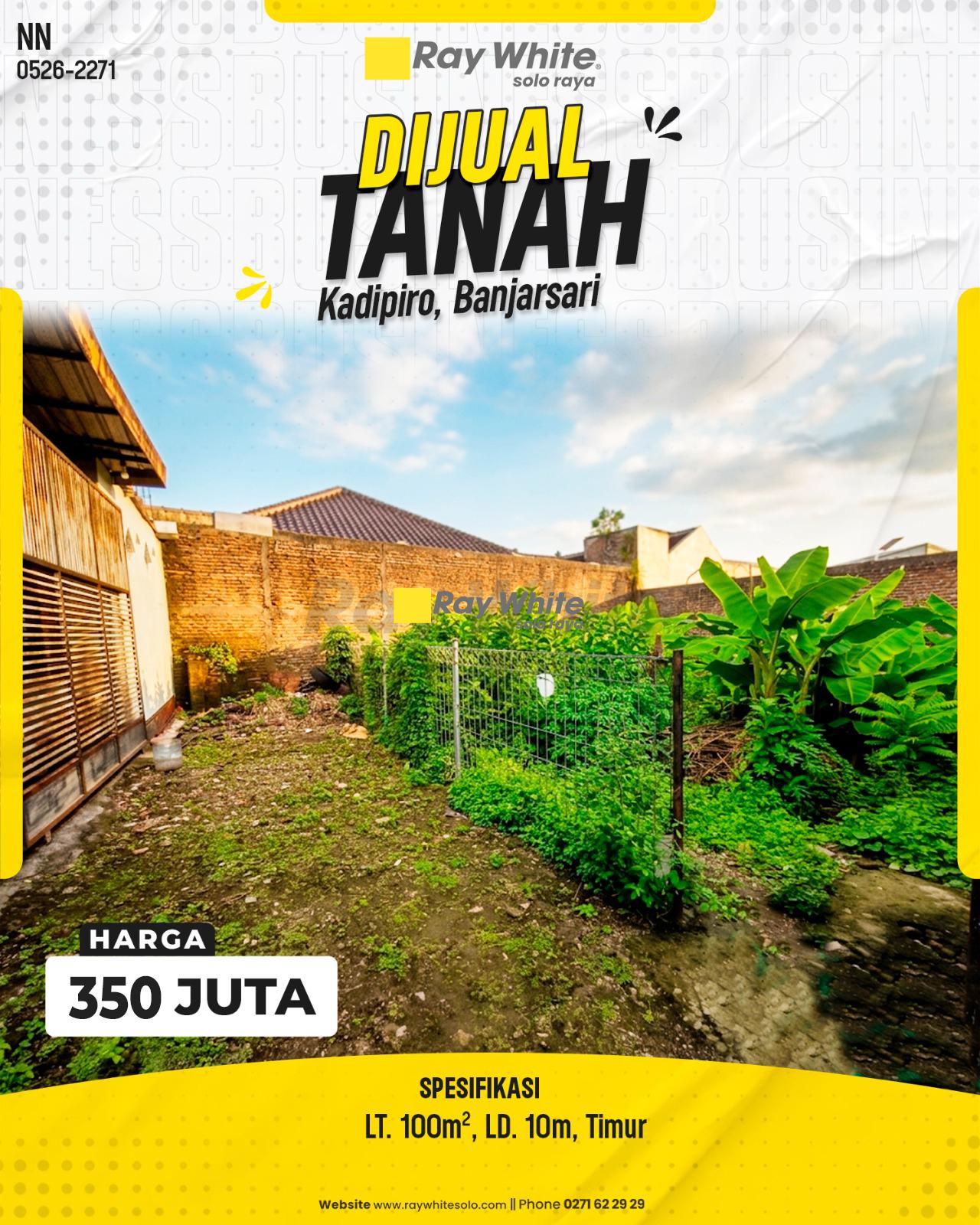 Dijual Tanah Siap Bangun 87m² Fasad 6 Meter Hadap Timur di Kawasan Strategis Kadipiro Solo