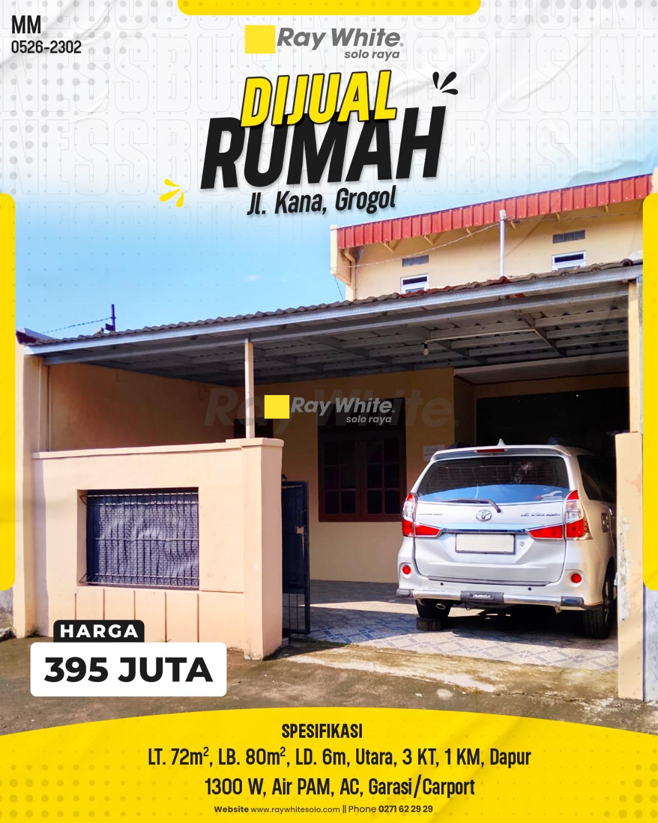 Rumah Dijual di Grogol Sukoharjo Jl Kana Strategis Budget Minimalis