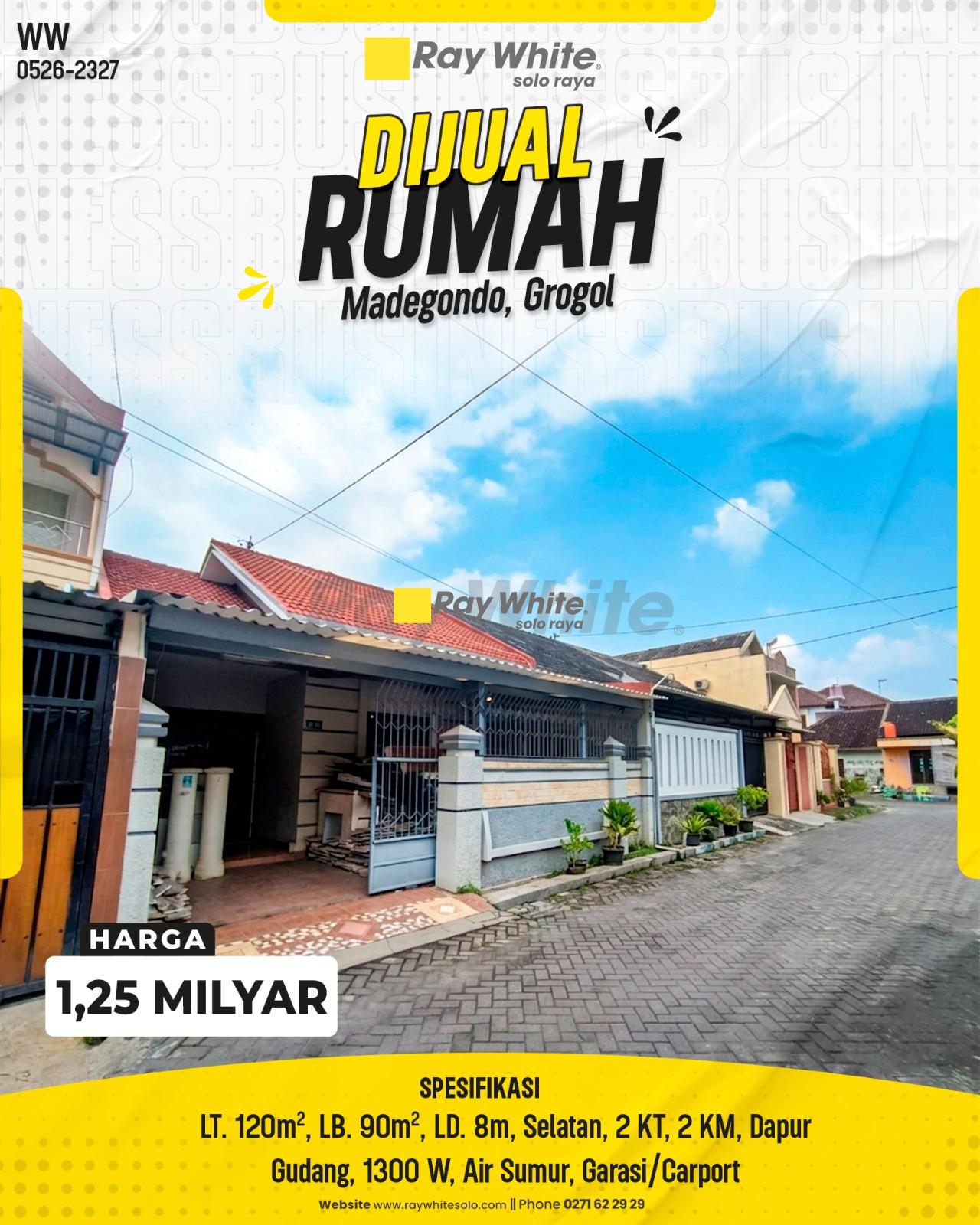 Rumah Dijual di Madegondo Grogol Sukoharjo Strategis Dekat Solo Baru