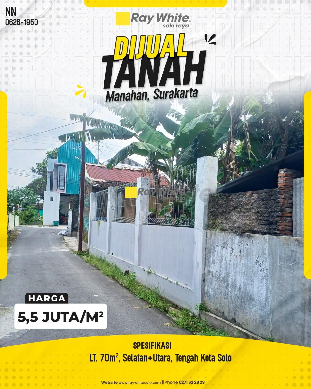 Tanah Kavling Strategis Siap Bangun di Manahan Banjarsari Surakarta