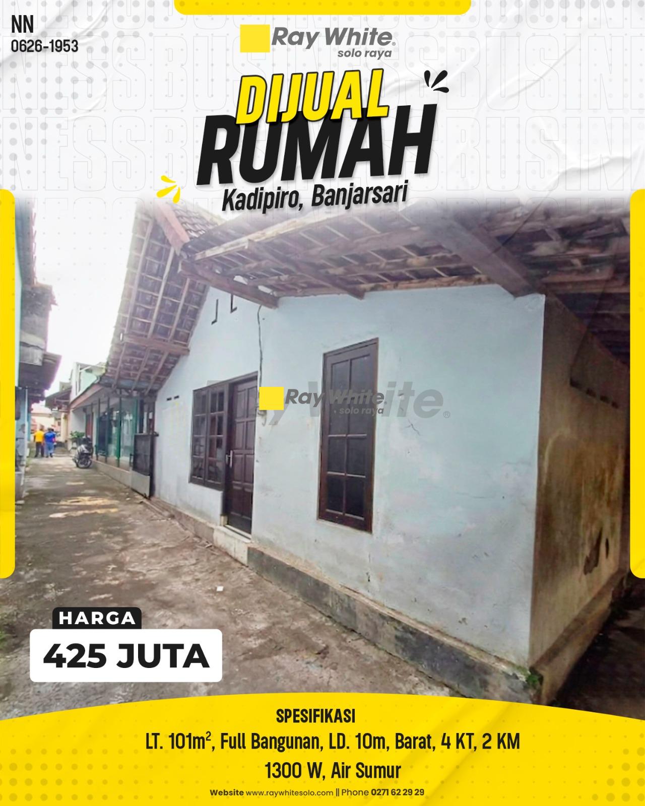 Rumah Tinggal Nyaman Luas Siap Huni di Bayan Kadipiro Banjarsari Surakarta