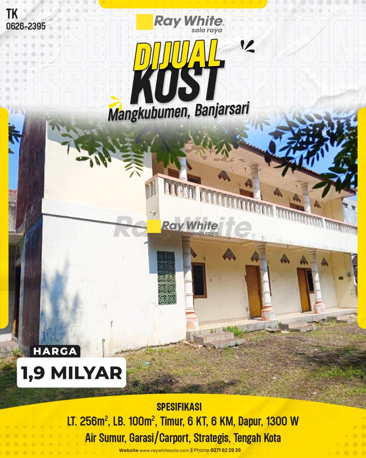 Rumah Kost Aktif Strategis Hadap Timur Investasi Prospektif di Kalitan Mangkubumen Banjarsari Surakarta