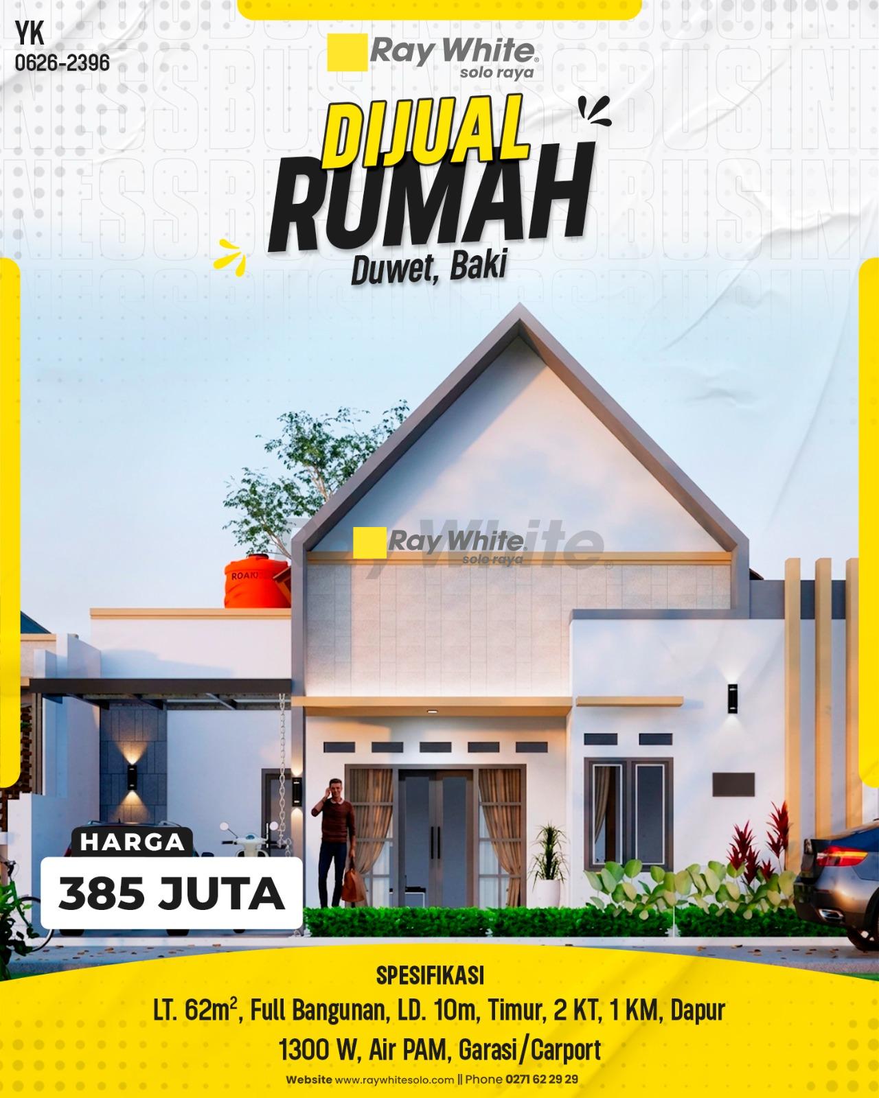 Rumah Minimalis Siap Huni Lingkungan Asri Strategis di Duwet Baki Sukoharjo