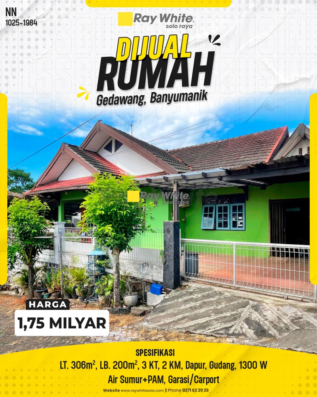 Rumah Asri Luas Terawat Siap Huni di Gedawang Banyumanik Semarang