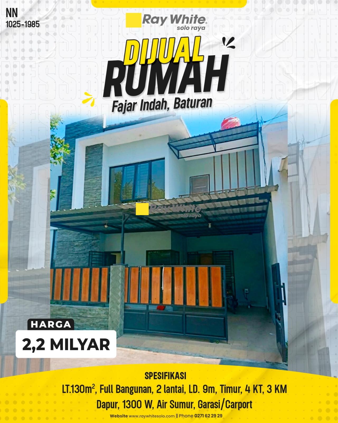 Rumah Mewah Modern 2 Lantai Siap Huni di Fajar Indah Baturan Colomadu Karanganyar