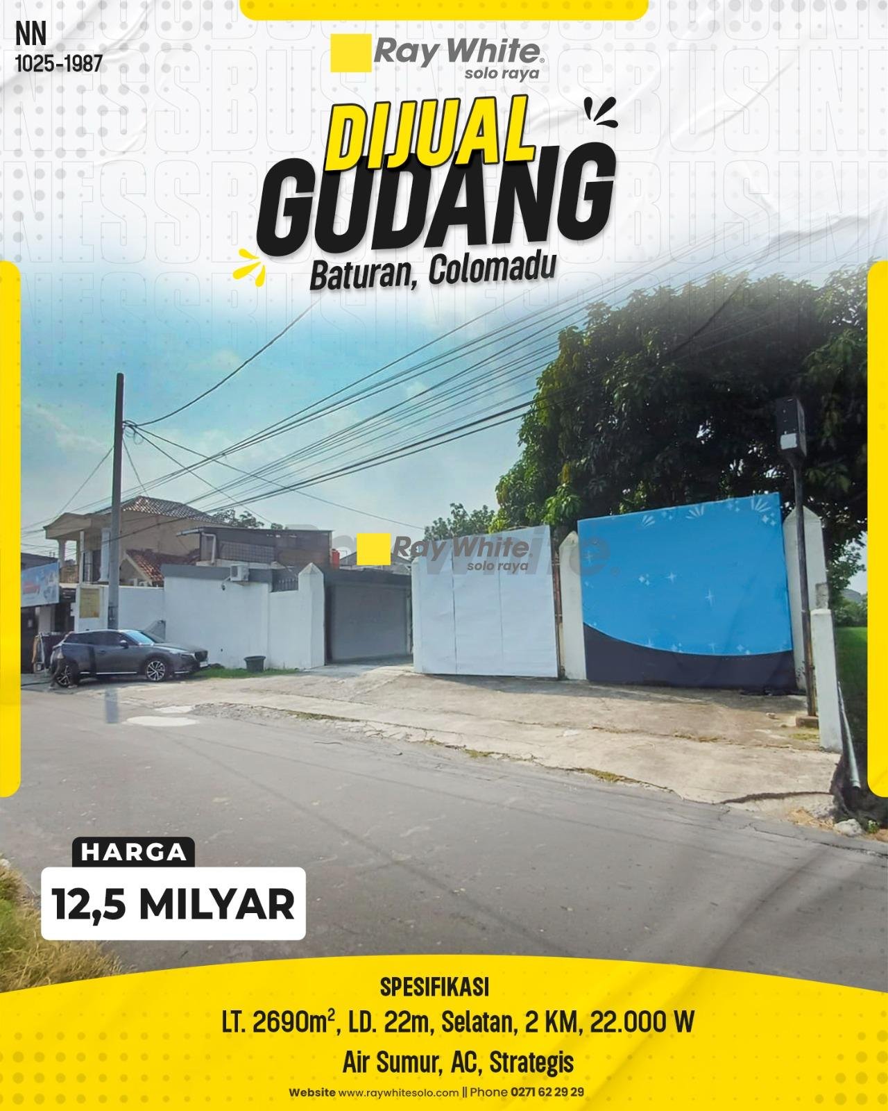 Gudang Super Luas dan Strategis Siap Pakai di Baturan Colomadu Karanganyar