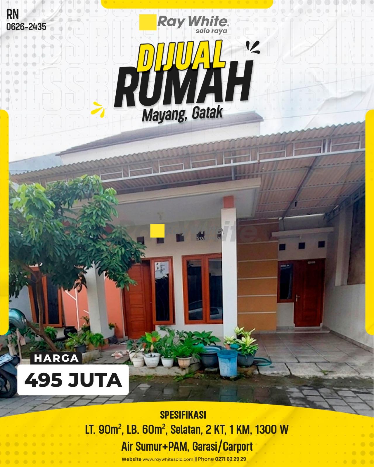 Rumah Minimalis Modern Siap Huni Hadap Selatan di Perum Podomoro Residence Mayang Gatak Sukoharjo
