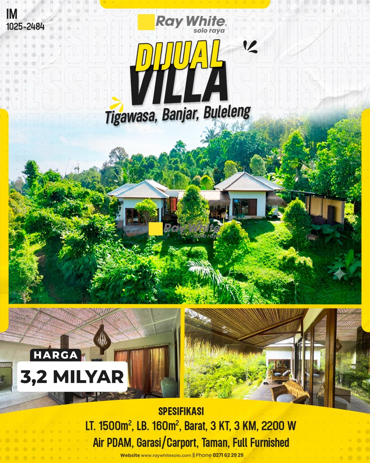 Villa Exquisite Full Furnished Pemandangan Alam Asri di Tigawasa Banjar Buleleng Bali