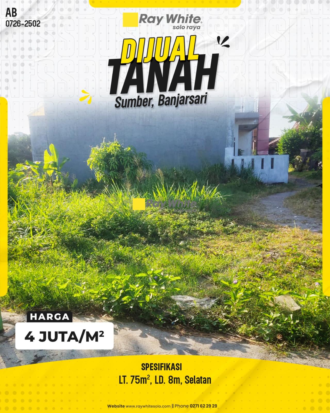 Tanah Kavling Siap Bangun Strategis Hemat di Tapen Sumber Banjarsari Solo