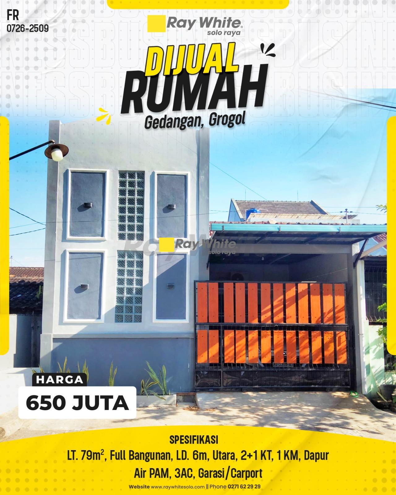 Rumah Minimalis Modern Siap Huni Sektor 10 Gedangan Grogol Sukoharjo