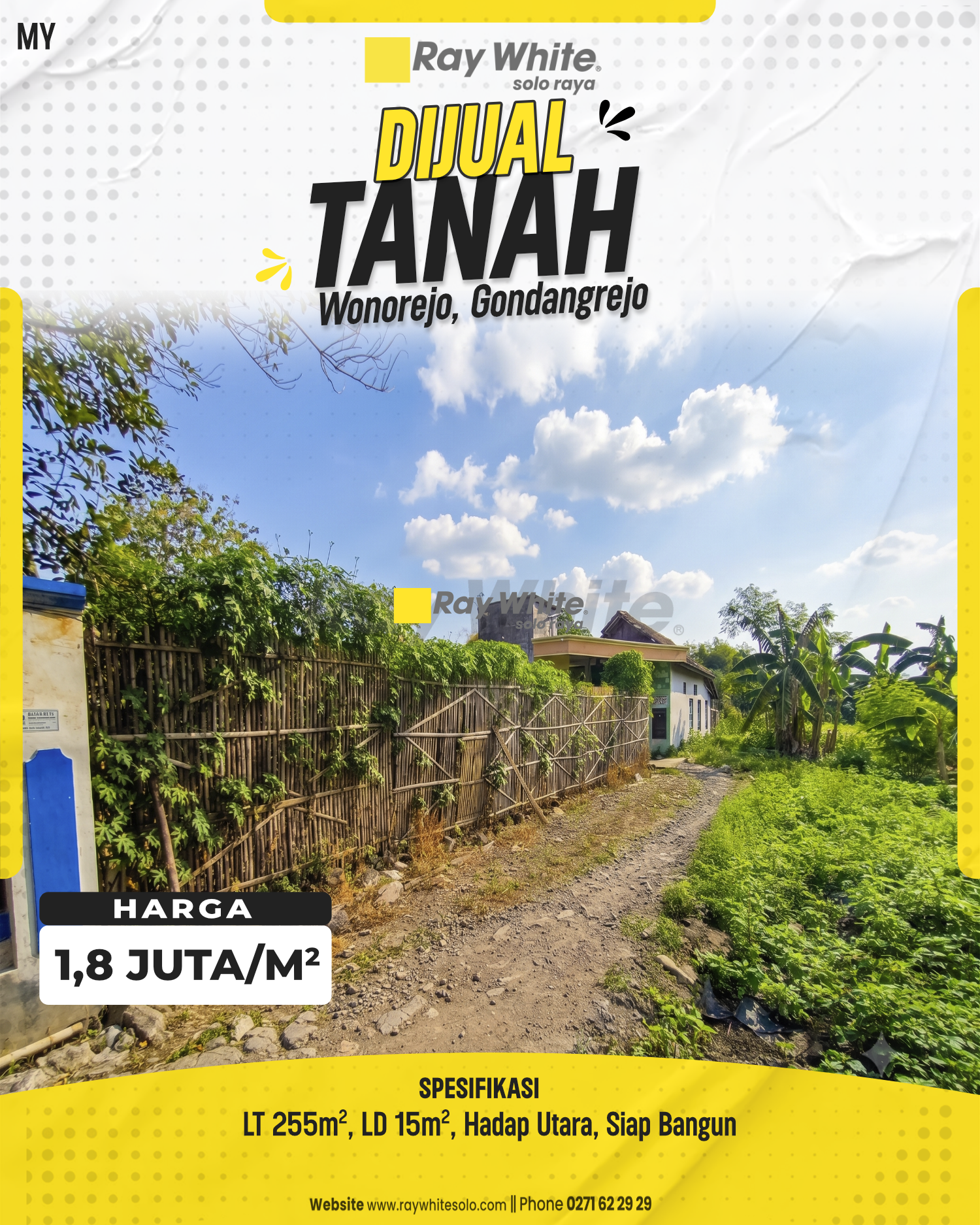 Dijual Tanah Kavling Strategis Siap Bangun Murah di Wonorejo Gondangrejo Karanganyar