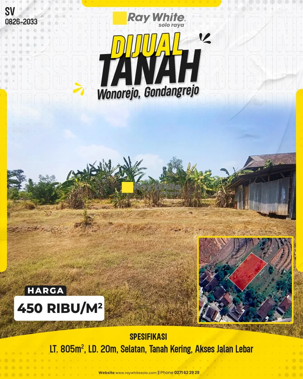 Lahan Ideal Siap Bangun dengan Akses Jalan Lebar