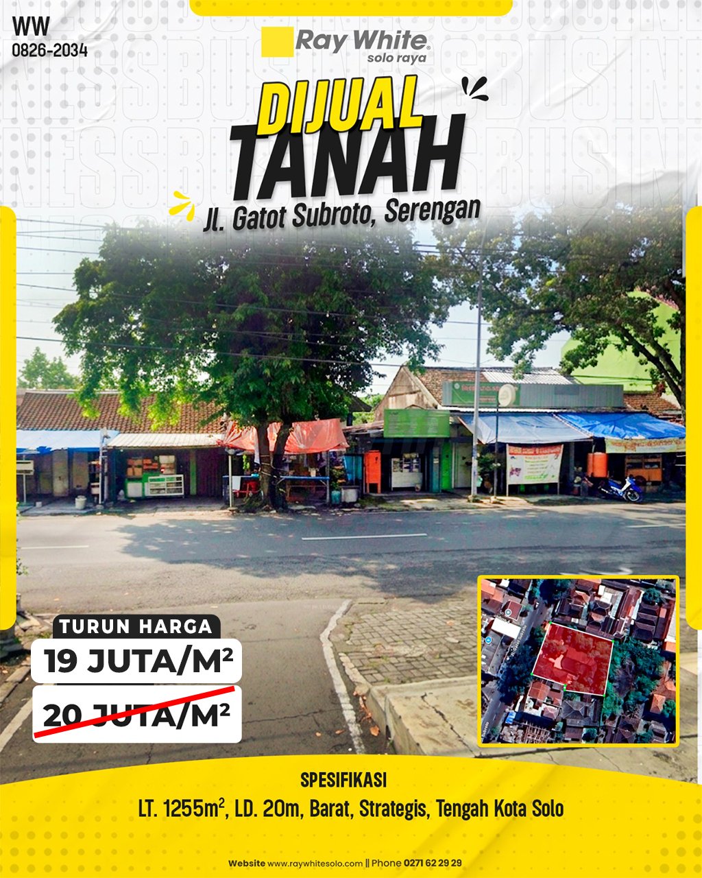 Lahan Komersial Prime Location di Pusat Kota Solo – Sangat Langka & Prospektif!