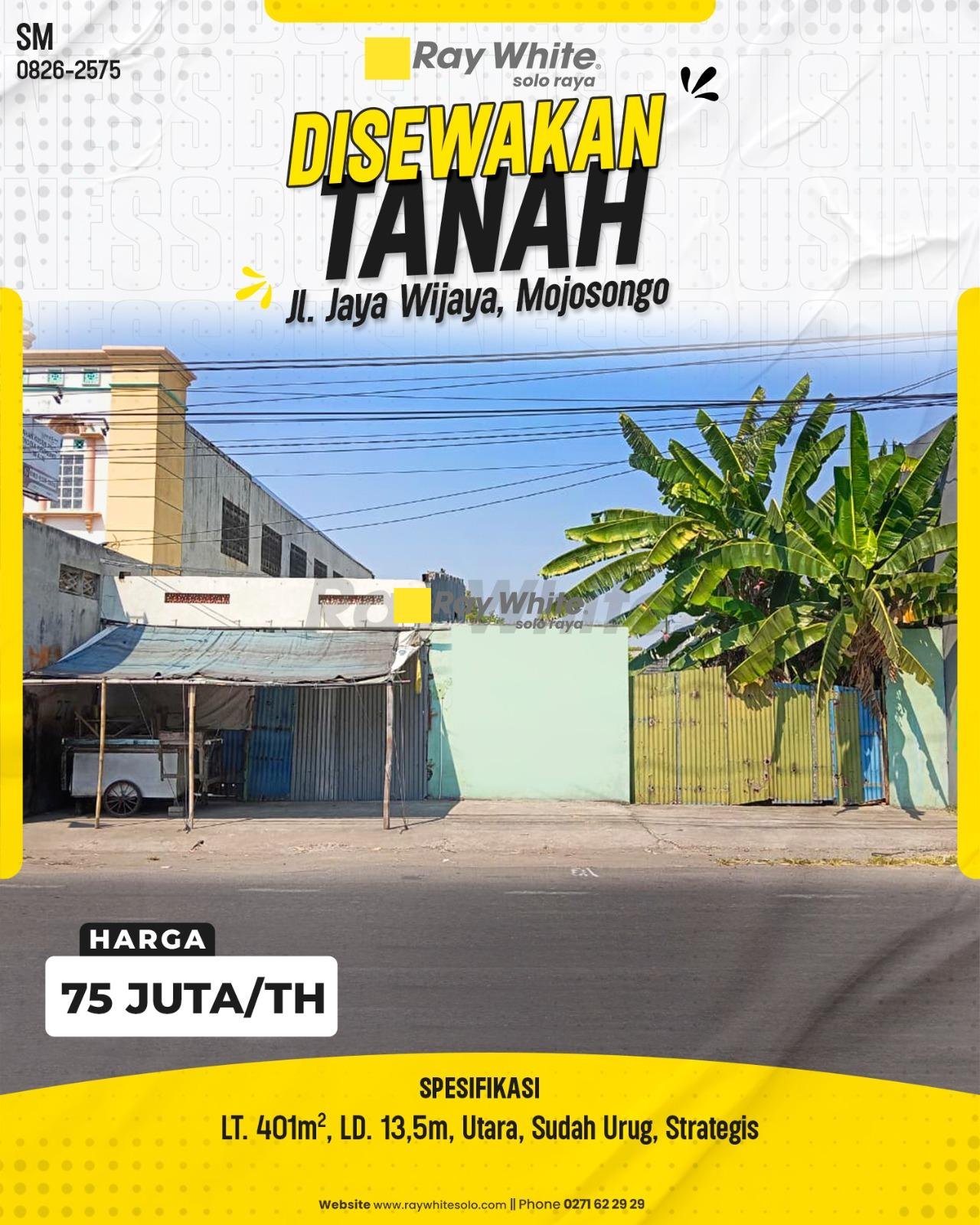 Dijual tanah strategi kawasan ramai di Mojosongo – Cocok Tempat Usaha & Kuliner!