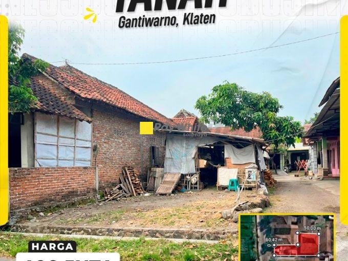 DIJUAL TANAH BONUS BANGUNAN DI GANTIWARNO, KLATEN