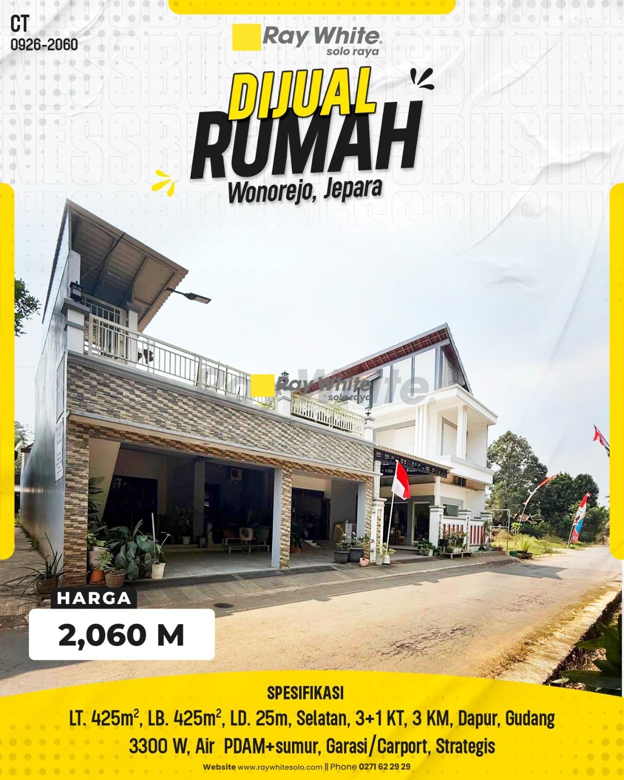 DIJUAL RUMAH MEWAH & LUAS DI WONOREJO, JEPARA
