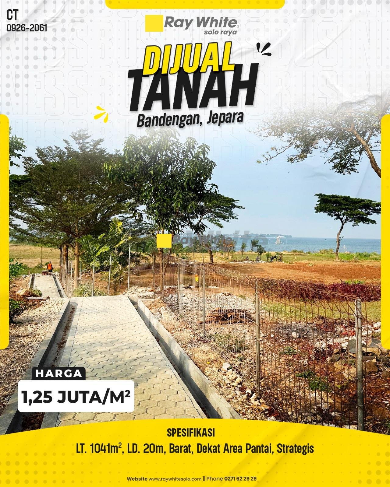 DIJUAL TANAH STRATEGIS DEKAT AREA PANTAI DI BANDENGAN, JEPARA
