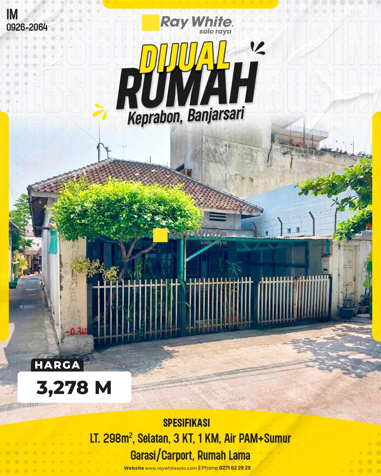 DIJUAL RUMAH STRATEGIS BER-SHM DI KEPRABON, BANJARSARI, SURAKARTA