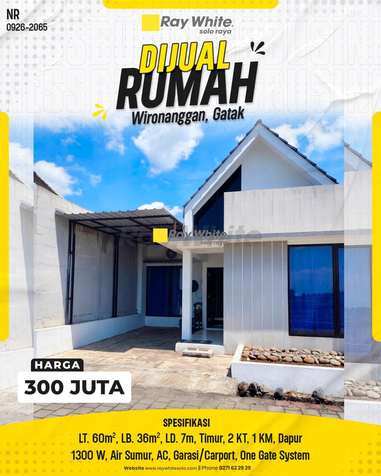 DIJUAL RUMAH MINIMALIS MODERN SIAP HUNI DI WIRONANGGAN, GATAK, SUKOHARJO