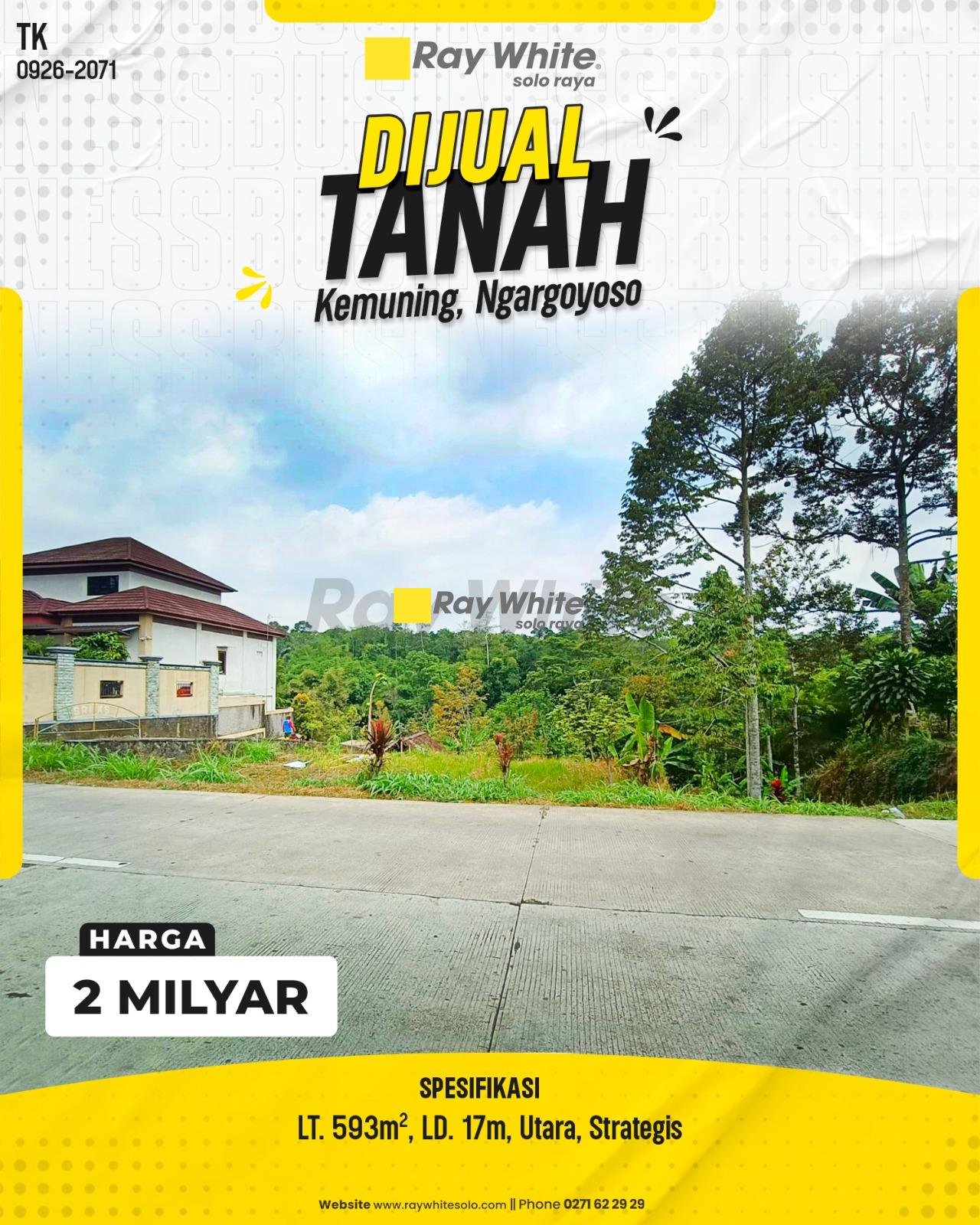 DIJUAL TANAH STRATEGIS DI KAWASAN WISATA KEMUNING, PUNTUKREJO, NGARGOYOSO, KARANGANYAR