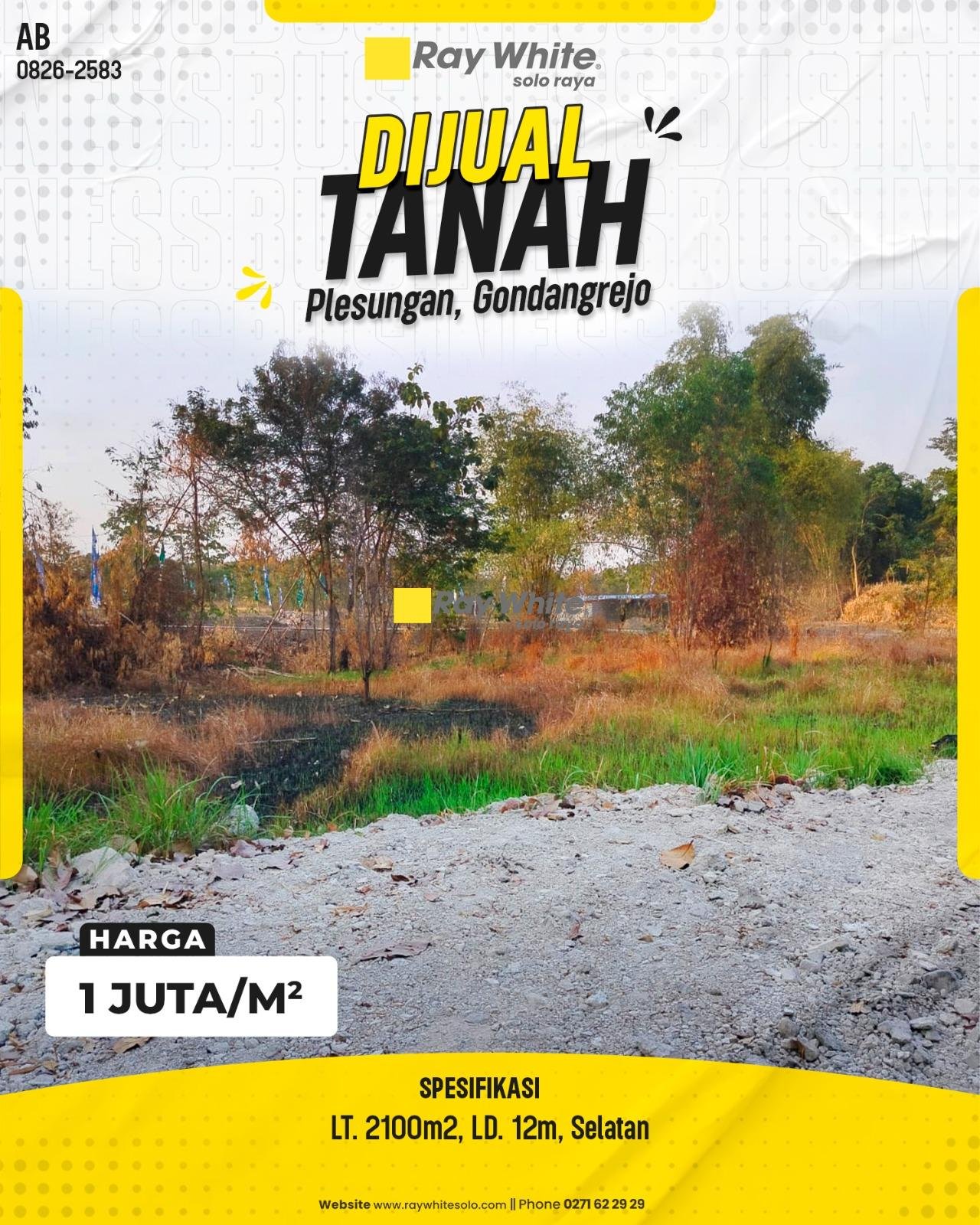 DIJUAL TANAH STRATEGIS DI PLESUNGAN, GONDANGREJO, KARANGANYAR