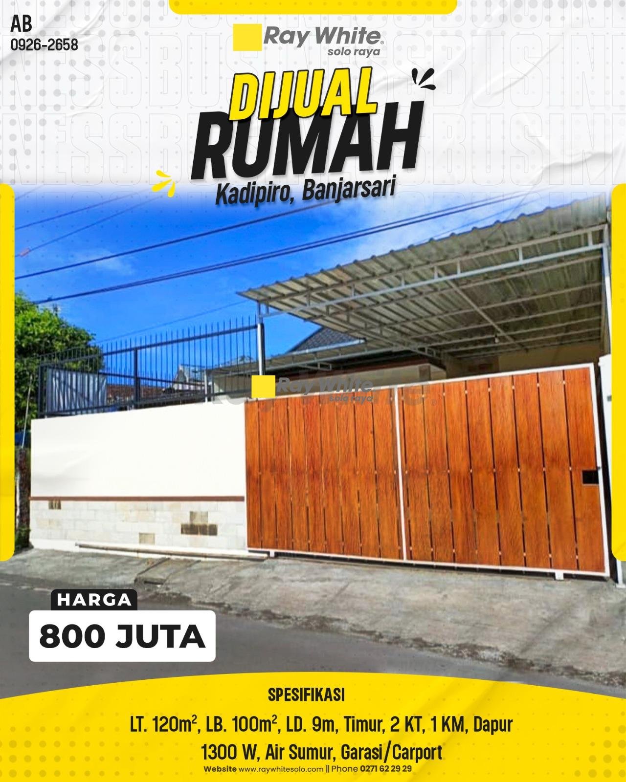 DIJUAL RUMAH MINIMALIS MODERN SIAP HUNI DI JL. MANUNGGAL, KADIPIRO, BANJARSARI, SURAKARTA