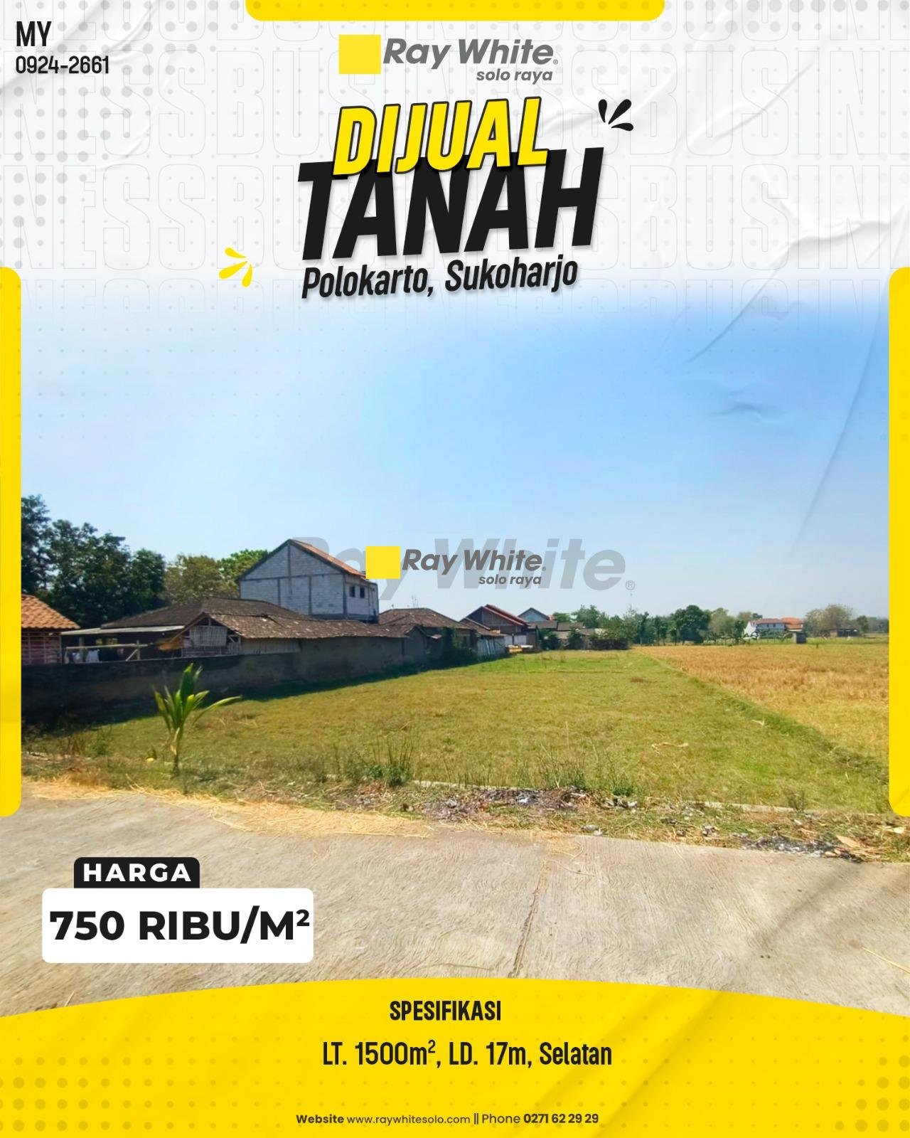 Dijual Tanah Strategis di Polokarto, Sukoharjo