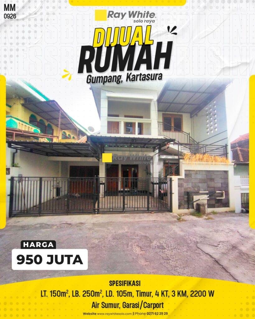 RUMAH 2 LANTAI SIAP HUNI DI GUMPANG, KARTASURA!