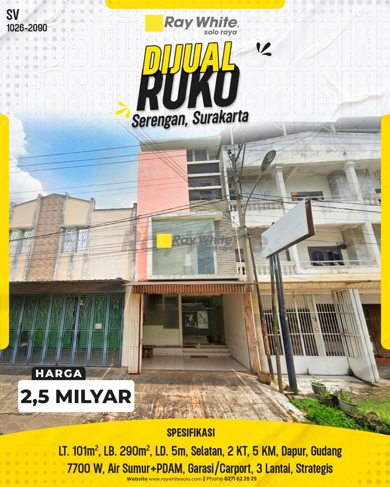 Dijual Ruko Strategis di Serengan, Surakarta