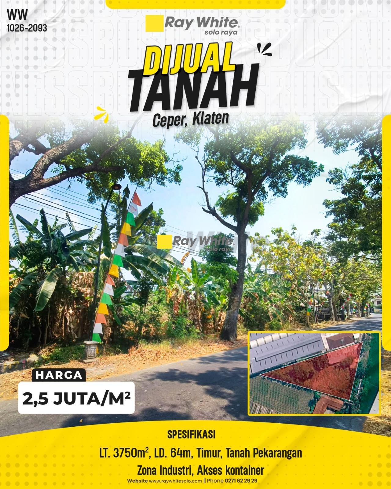 Dijual Tanah Strategis di Ceper, Klaten